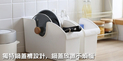 Japanese-style universal wheeled storage box white kitchen storage rack storage pot lid rack spice rack multi-functional bathroom cosmetics storage organization box storage box