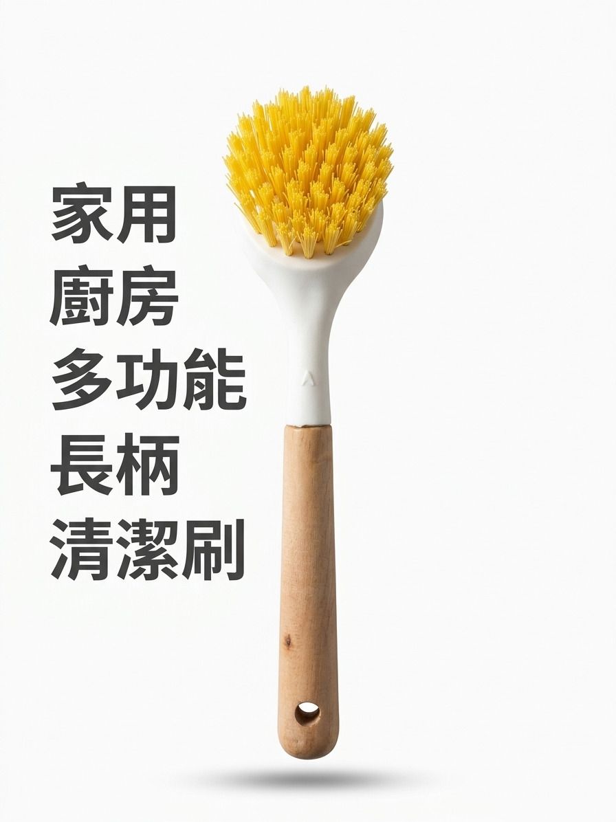 家用廚房劍麻長柄清潔刷- View 1-ManyMart 萬嚟買