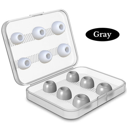 Gray - suitable for airpods pro memory foam earplugs with storage box silicone earmuffs airpods pro ear caps