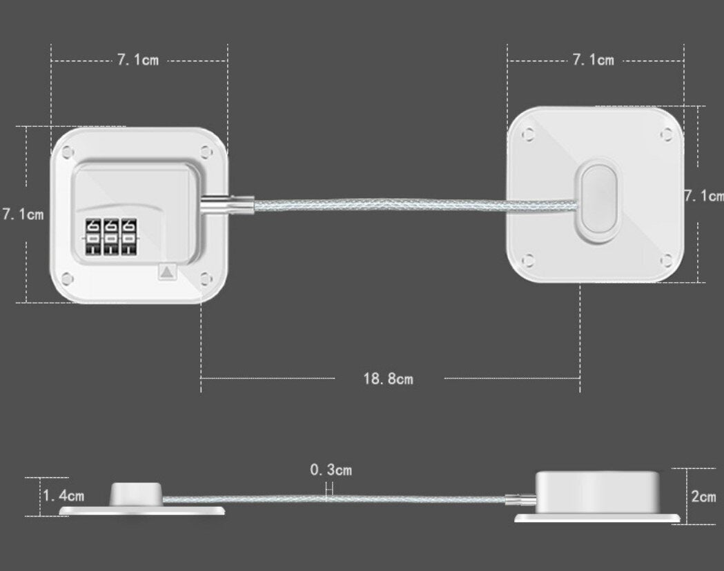 New generation of hole-free child safety protection lock/door and window password lock (white/1 piece) door lock electronic door lock