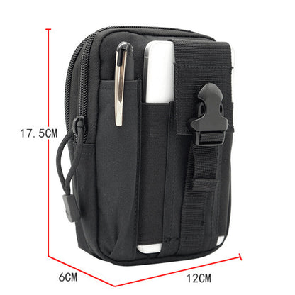 Black multifunctional pocket bag, outdoor tactical belt, waist bag, sports waist bag, mobile phone bag [parallel import]