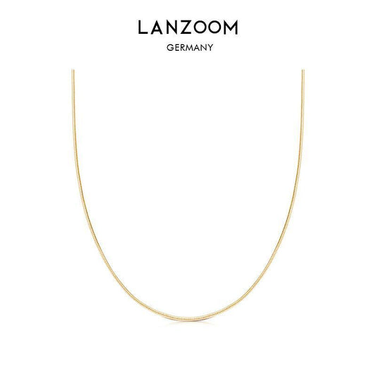 18K Gold Plated Mini Round Choker Necklace – Simple & Elegant- View 1-ManyMart 萬嚟買