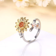 Sunflower Rotating Ring – Nature-Inspired Elegance with Interactive Fun