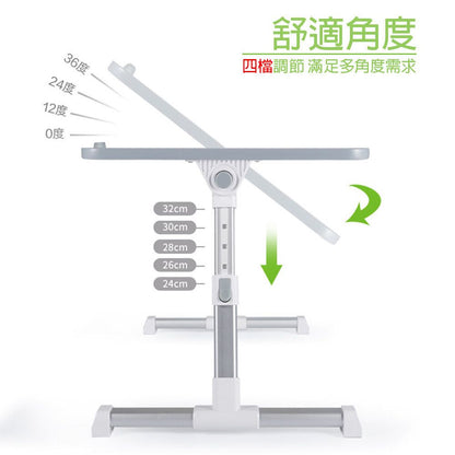 桃木色 多功能床上筆記本電腦摺疊桌子 學習咖啡枱 折疊升降手提電腦桌 床上桌 飯枱餐桌 臥室學生宿舍學習桌 懶人桌 可調節升降