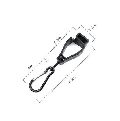 Plastic fixed clip belt clip labor protection glove clip glove clip hook outdoor supplies black universal clip