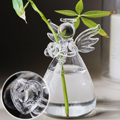 2 little angel glass vases vase Nordic living room coffee table desktop angel glass hydroponic small vase vase