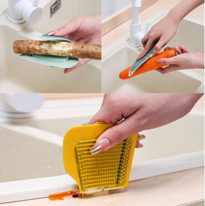 Multi-purpose cleaning brush can be bent arbitrarily. Kitchen cleaning vegetable artifact fruit brush dishwashing brush fruit and vegetable brush