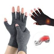 Sports protective gear, pressure protective gloves, joint pressure gloves, half-finger gloves, outdoor sports cycling gloves, hemp gray M size gloves