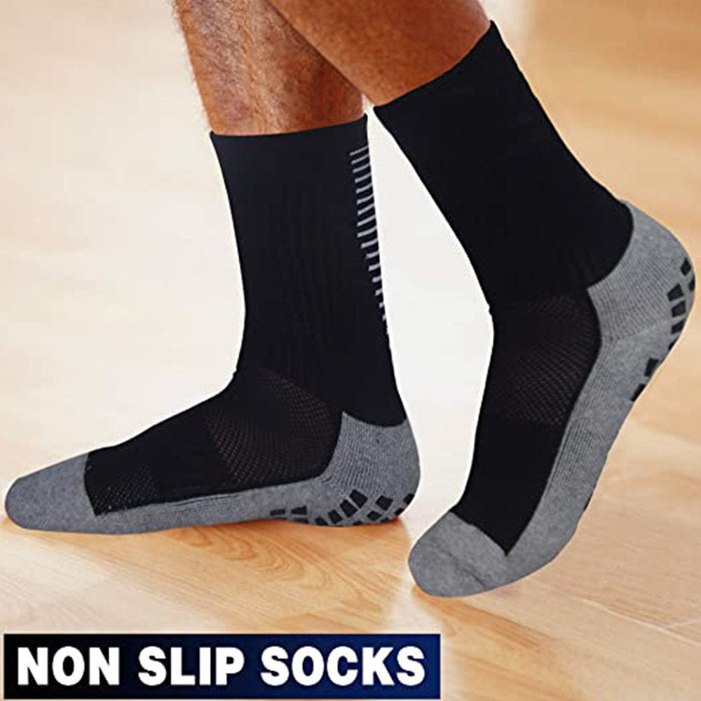 White striped non-slip football socks men's football socks training socks basketball socks badminton socks towel socks mid-calf sports socks men's sports socks