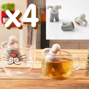 (Pack of 4) Silicone tea infuser, tea leak, tea filter, tea set accessories