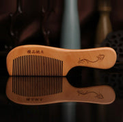 Large anti-static peach wood comb