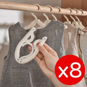 8 travel folding clothes hangers, portable telescopic multi-functional clothes drying racks, plastic household clothes drying racks