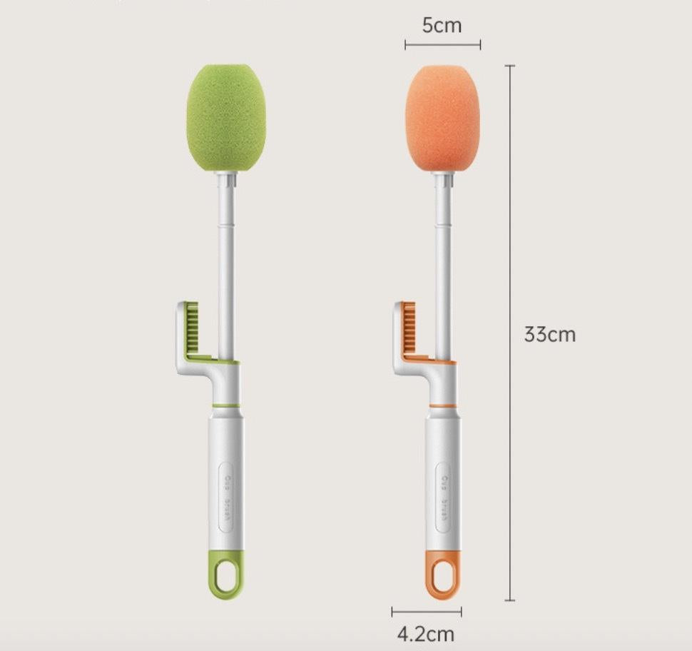 海绵杯刷三合一洗杯子吸管神器刷奶嘴奶瓶刷长柄杯子刷