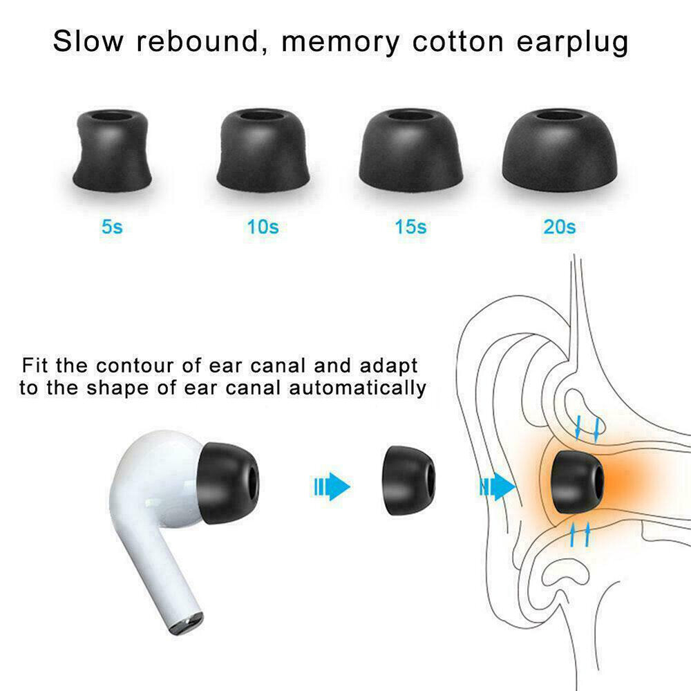 灰色- 适用放airpods pro 记忆海绵耳塞带收纳盒矽胶耳套airpods pro耳帽