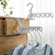 Japan foldable 5-hole clothes drying rack travel hotel indoor drying rack portable travel clothes hook hanging hole