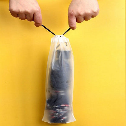 雨傘收納袋透明防水收納袋拉繩袋便捷束口收納袋防漏水塑料收納袋 縮骨遮套