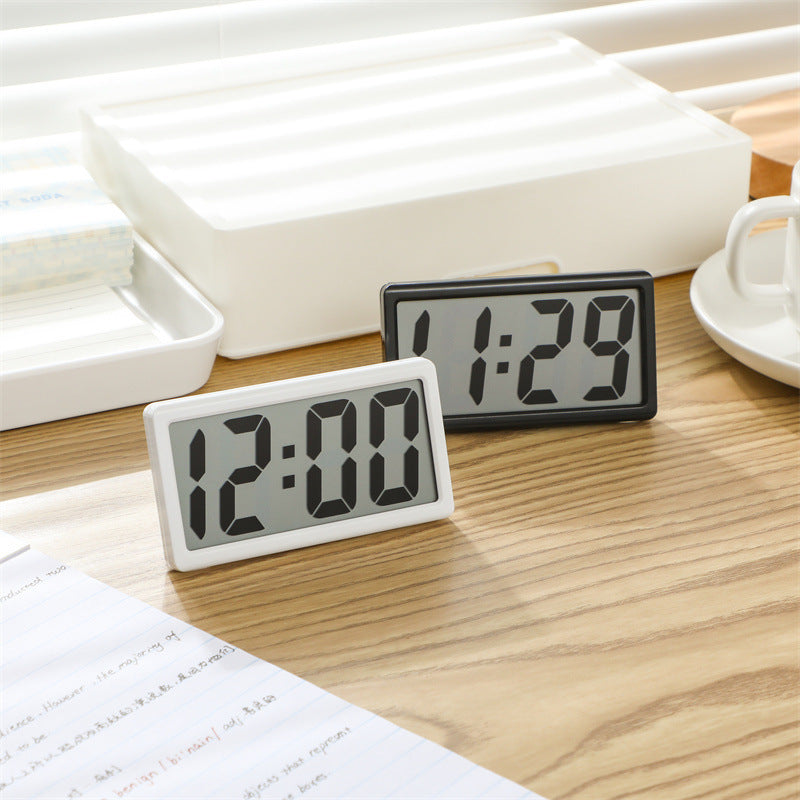 Simple electronic clock for students, display type clock, high-looking silent electronic clock, white electronic clock