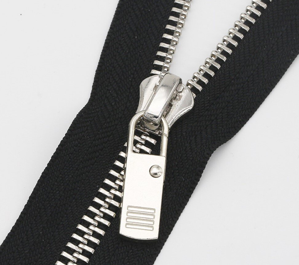 2 easy-to-install zipper buckles, detachable sliders, pull pendants, clothing metal pull tabs, school bags, luggage zippers, zipper tabs, zipper pull accessories, one black and one silver, set of 2