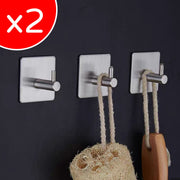 New Stainless Steel Single Hook - Punch-Free Bathroom Wall Towel Hook Storage Hanger