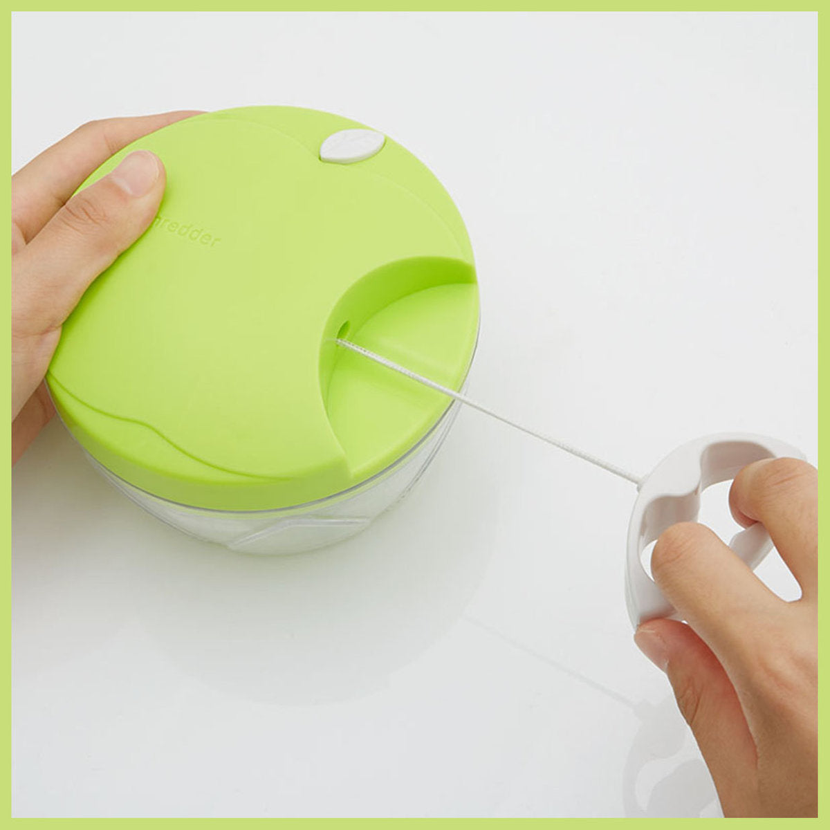 手拉蒜蓉器/切碎粒神器/切菜器 【安全·耐用·可靠】手拉式攪碎機小旋風家用廚房小型手動大蒜切蒜剁辣椒神器 蒜泥絞肉機 Kitchen Food Mincer 拉蒜神器家用迷你蒜泥器 搗蒜器 多功能滾筒