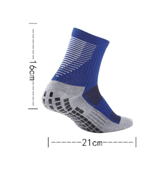 Blue striped non-slip football socks men's football socks training socks basketball socks badminton socks towel socks mid-calf sports socks men's sports socks