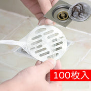 【100枚入】水槽过滤网日本防堵头发浴缸塞菜盆隔水袋厨房水槽sink 盘排水口过滤网水槽垃圾滤网厨房用品洗手间厕所隔渣网