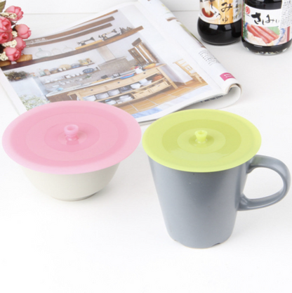 Japanese brand KM No:1295 food-grade silicone fresh-keeping lid, multi-purpose thermal insulation and fresh-keeping bowl lid, household microwave heating lid, plastic wrap lid, cup lid 13.5CM diameter (1 piece) (random color)