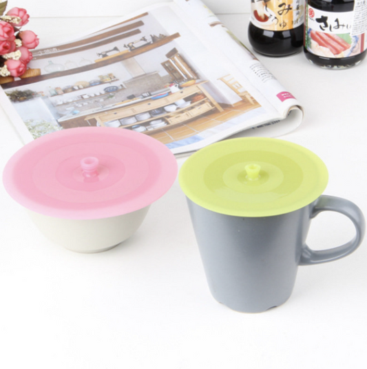 日本品牌KM No:1295 食品級矽膠保鮮蓋 多用途保溫保鮮碗蓋 家用微波爐加熱蓋子 保鮮膜蓋 杯蓋 13.5CM直徑（1枚入）(顏色隨機） 餸罩