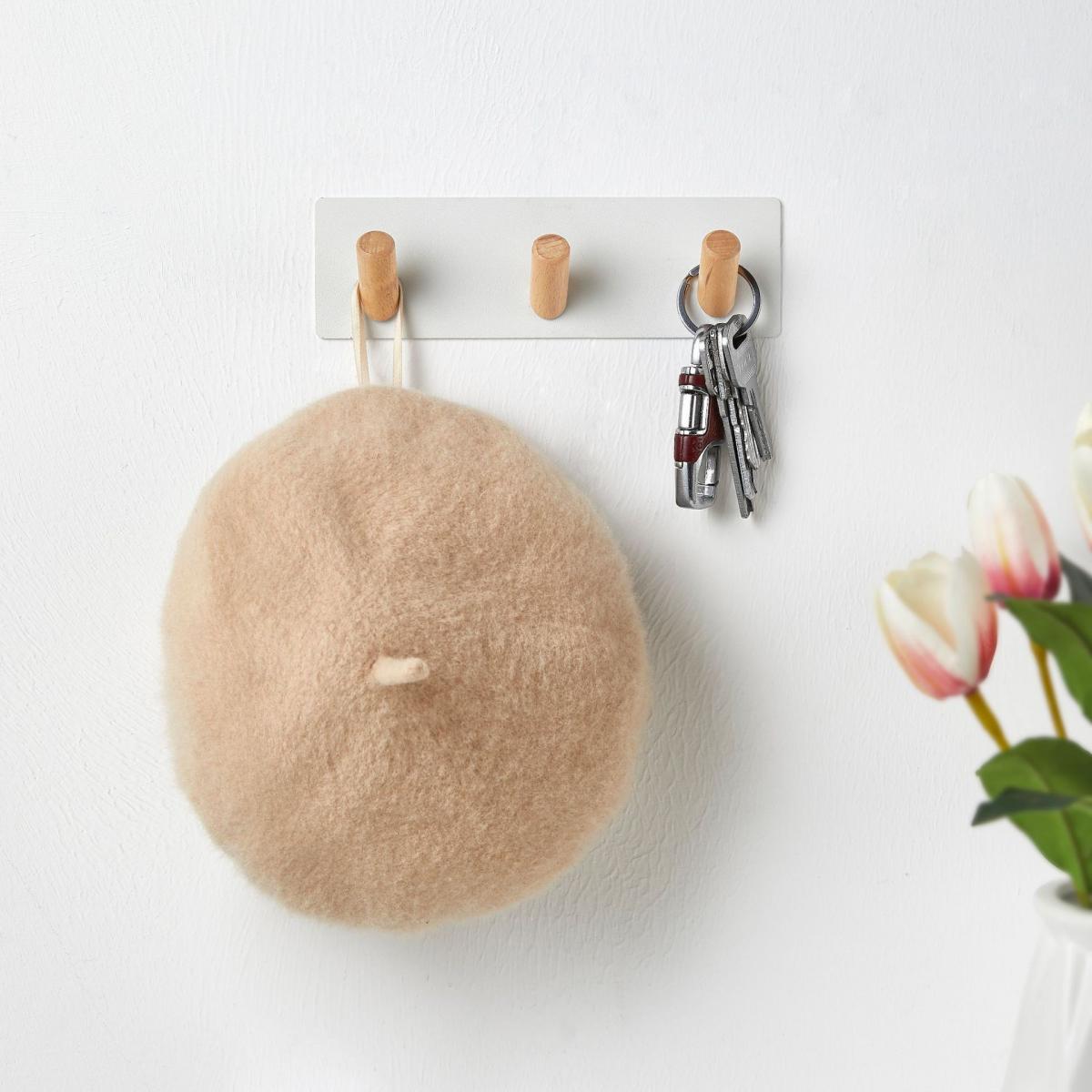 Magnetic coat key hook without punching clothes hanger white adhesive hook