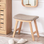 Simple casual small wooden cloth chair children's chair changing shoes sofa chair Kaqi wood