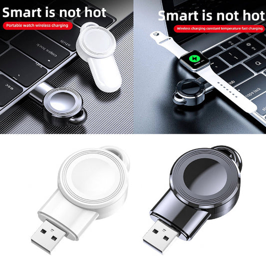 White suitable for Apple watch magnetic iWatch watch charging USB portable magnetic watch wireless charger mini portable Apple Watch portable charging