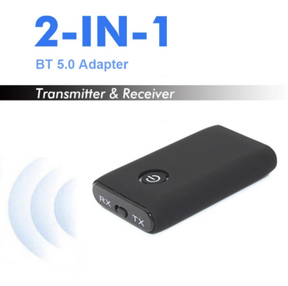 Bluetooth 5.0 Transmitter Receiver 2-in-1 Wireless Audio Auxiliary Adapter 3.5mm Bluetooth Transmitter