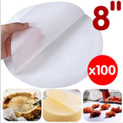 【100張】 27cm 蛋糕牛油紙 蛋糕防粘紙 蛋糕烘培紙 烤箱紙 蛋糕脫模紙 食品級矽油紙 氣炸鍋紙 防油墊紙 圓形烘焙紙 烘焙墊