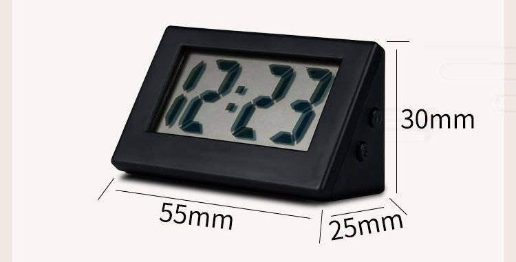 Mini Japanese electronic clock (black) 5.5cm electronic clock