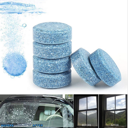10片 汽車擋風玻璃清潔劑玻璃片家用 玻璃水 不留痕 汽車玻璃 洗玻璃 雨刷精 抹玻璃 玻璃清潔噴霧 （平行進口） 玻璃清潔護理