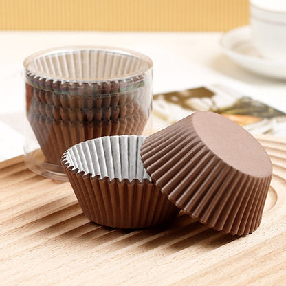 100 pieces of round cake cup molds, oven baking cups, muffins, leak-proof oil paper, oil paper bag, non-stick oil-absorbing paper, butter paper baking paper [parallel import]