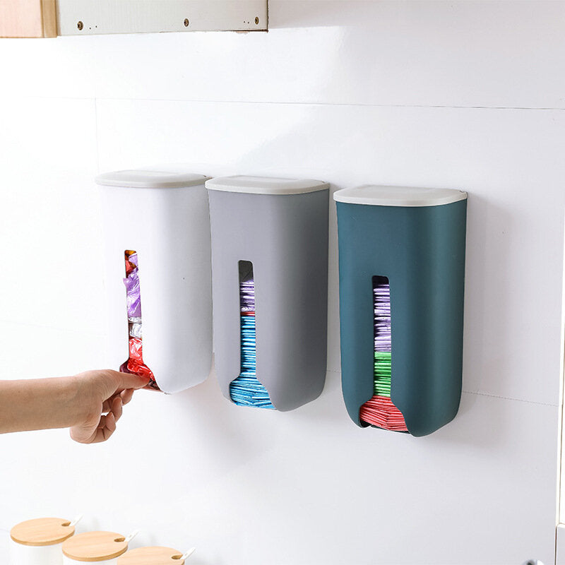 Garbage bag storage box plastic bag storage artifact hanger plastic bag storage box kitchen wall-mounted garbage bag box extraction garbage bag storage box white storage box