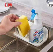 Japanese kitchen sink drain rack with scouring pad and dishwashing sponge, no punching wall hanging rack, suction cup kitchen hanging rack storage rack