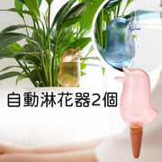 2个创意小鸟雀仔动物家居花园植物懒人简单方便易用自动洒水器自动淋花器一套两个（橙色，蓝色）