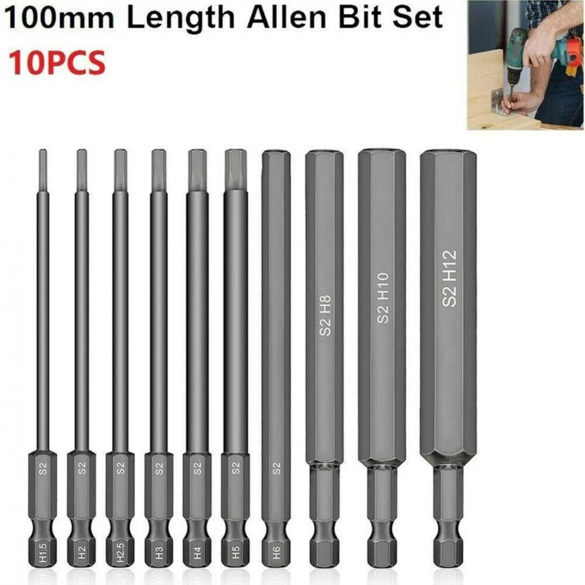 [10-Piece Set] Hexagonal Electric Drill Bit Magnetic Quick Replacement Electric Drill Tool Electric Screwdriver Electric Drill Bit