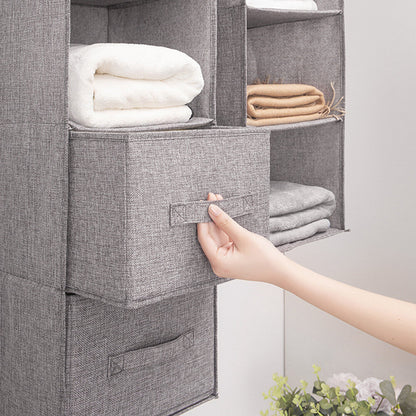 New multi-layer clothing dust-proof hanging bag [S size・Three layers] Wardrobe hanging clothing handbag sundry storage and organization hanging bag