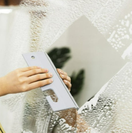 玻璃刮墻面刮水板衛生間擦窗清潔刷家用可懸掛浴室鏡子矽膠刮水板 灰色 刷