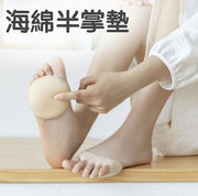 Sponge pad half-palm socks five-toe socks women's sweat-absorbent invisible split-toe socks half-length socks with open toes and anti-wear feet
