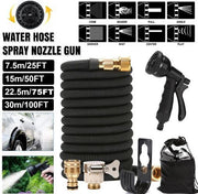 [7.5m] Garden plastic high-pressure car wash water gun set automatic telescopic water hose gardening flower watering hose