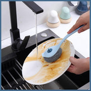 Long-handled pot washing brush, easy-to-clean pot special brush, dish washing brush, cleaning brush, kitchen cleaning brush