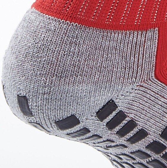 红色条纹防滑足球袜男足球袜训练短袜篮球袜羽毛球袜毛巾袜子中筒运动袜子男装运动袜