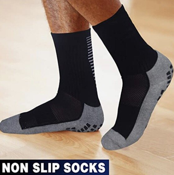 Blue striped non-slip football socks men's football socks training socks basketball socks badminton socks towel socks mid-calf sports socks men's sports socks
