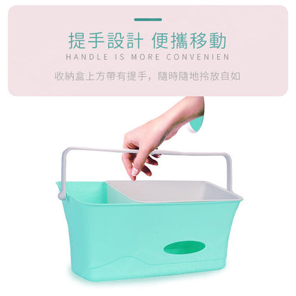Baby bedside hanging storage box 18L large capacity healthy PP material layered storage baby supplies storage box bottle diaper tissue organizer box green storage box