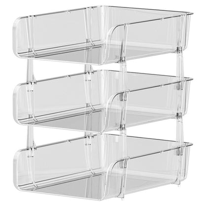 A4 transparent desktop storage box dormitory file plastic storage shelf multi-layer desktop bedroom storage rack