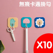 强力无痕粘贴卡通挂勾厨房卫生间门后多功能挂勾免钉衣服魔力挂勾黏贴挂钩挂钩